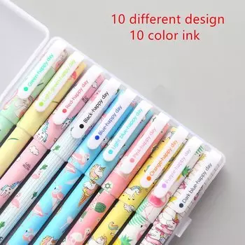 Гелевые ручки VALIOSOPA, 10 шт., разноцветные