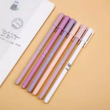 Гелевые ручки WZWCFO черные 0,5 мм, набор из 6 штук