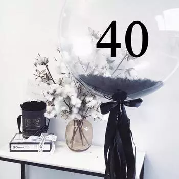 Гелиевые шары "Черное перо" для Дня отца