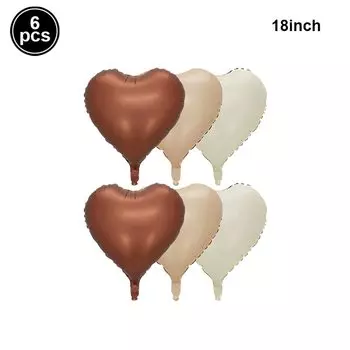 Гелиевые шары EsenTroye 40 дюймов кремовые с цифрами 1-9 и сердцем