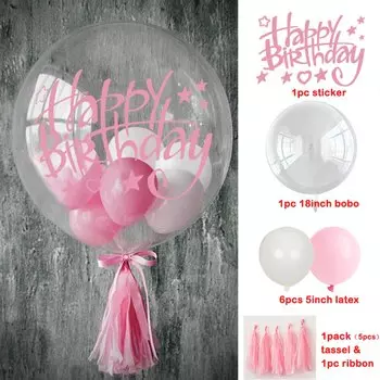 Гелиевые шары Partigos 18 дюймов, прозрачные, красные, черные, набор из 14 штук