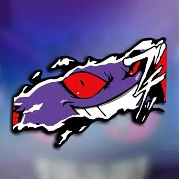 Gengar светоотражающие наклейки для автомобиля, забавные наклейки на кузов автомобиля, аксессуары для декора, водонепроницаемые наклейки на крышки топливного бака мотоцикла