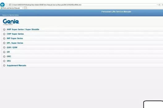 GENIE Parts Руководства Полотно обслуживания DVD [04.2018]