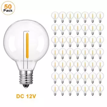 Genixgreen G40 светодиодные лампы 1 Вт ультратеплый белый пластик E12 12В/24В