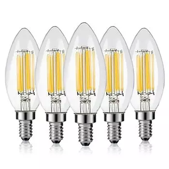 Genixgreen Светодиодная лампочка C35 E12/E14 тёплого/холодного белого света 6Вт