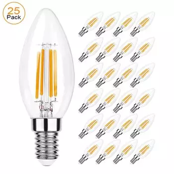 Genixgreen Светодиодные лампочки Candelabra 40Вт тёплый белый 2700K