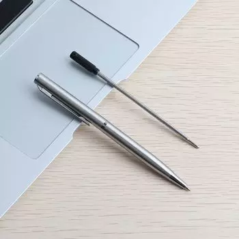 Genkky мини-шариковая ручка металлическая серебристого цвета