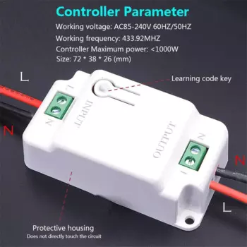 GERMA Беспроводной переключатель света 1/2/3 группы 433 МГц