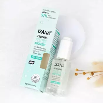 Германия Isana 6% AHA сыворотка для лица с фруктовой кислотой 30 мл отшелушивающее средство для удаления черных точек, лечение прыщей, сужение, очищение пор, уход за кожей