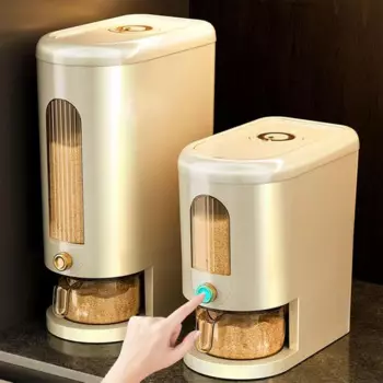 Герметичное ведро для риса, герметичное влагостойкое ведро для риса с чашкой, коробки для зернового порошка, контейнер для хранения пищевого риса