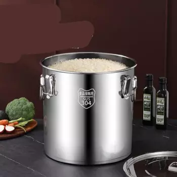 Герметичное ведро из нержавеющей стали 304/316, бытовая кухонная влагостойкая банка для хранения, большая емкость для хранения с крышкой, 1 шт.SLF325