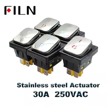 Герметичный кулисный переключатель 30А черный