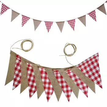 Гессианские тканевые флаги INFEI для декора