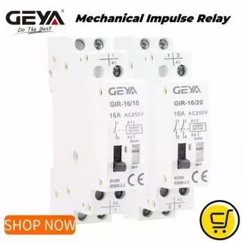 GEYA GIR механическое импульсное реле 1P 2P 16A