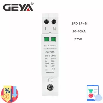 GEYA GSP9-DP40 AC SPD 1P + N 2P 275V 40KA устройство защиты от вспышки и перенапряжения 18 мм AC стабилизатор напряжения