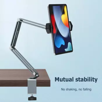 Гибкая подставка с длинным зажимом, кронштейн Lazy Clip для iPad, Samsung, планшета, держателя телефона, настольного, универсального, 4-13 дюймов