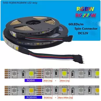 Гибкая светодиодная лента TiaoChongYi RGBW RGBWW 12В 60LEDs/м 1-2 м