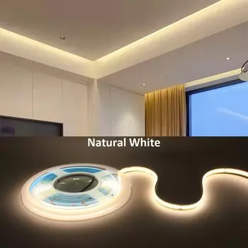 Гибкие Светодиодные Ленты COB, 12 В, Высокая Плотность, 3000–6000 К, Линейная Яркость