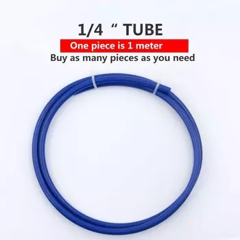 Гибкий шланг для аквариума, синяя полиэтиленовая труба 1/4 дюйма, труба 1/4 дюйма для очистителя воды, фильтр для системы аквариума, внешний диаметр