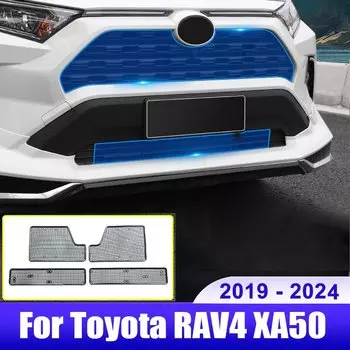 Гибридная Передняя решетка для Toyota RAV4 XA50 2019 2020 2021 2022 2023 2024 RAV 4, сетка для защиты от насекомых, внешние детали, аксессуары