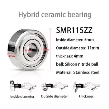 Гибридные керамические подшипники JZN для рыболовных катушек MR62 MR63 MR74 MR84 MR85 MR95 MR104 MR105 MR106 MR115 MR117 MR126