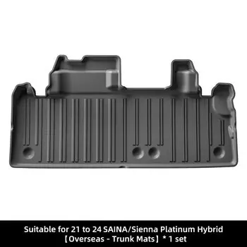 Гибридные коврики для Toyota SAINA Sienna, 7 сидений, 2021-2024, коврики для автомобиля, подкладка для багажника из ТПЭ, внутренние аксессуары для левого руля