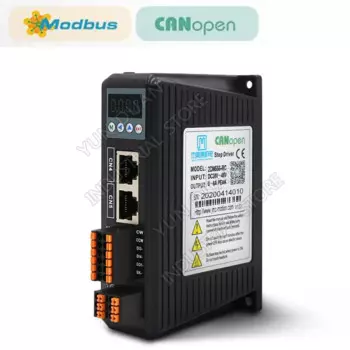 Гибридный шаговый драйвер с цифровым дисплеем Modbus RTU RS485 RJ45 DC для 57 2-фазного шагового двигателя NEMA23 57 мм