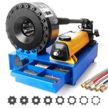 Гидравлический обжимной станок для шлангов, 8 масляных насосов, давление 4350 фунтов на квадратный дюйм, 950 кН, обжимной шланг диаметром 1/8 дюйма, закаленный хром, насос с 12 приводом