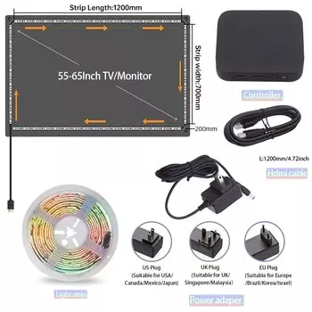 Giexperience Светодиодная лента для ТВ HDMI 2.0 4K