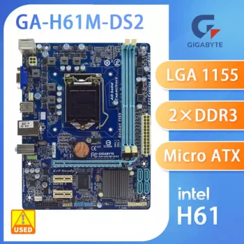 Gigabyte GA-H61M-DS2 Intel H61 LGA1155 материнская плата DDR3 16 Гб ОЗУ процессор Intel Core i7 i5 PCI-E 2,0 X16 VGA USB2.0 Micro ATX