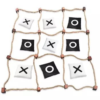 Гигантская уличная игра Tic -Tac -Toe, мгновенная установка, без сборки, набор игр броска бобовых мешков, гигантские игры двора для взрослых