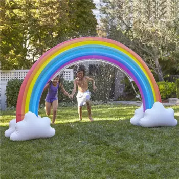 Гигантский надувной садовый разбрызгиватель Ginormous Rainbow Cloud Yard, 238 см, пляжные игрушки для детей и взрослых, детский игровой центр