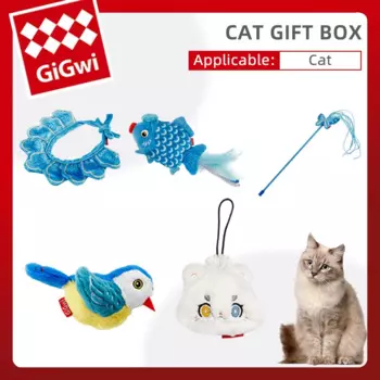 GiGwi & The World in the Palace игрушки для кошек, Подарочная коробка Nafu Meow Box, Имитация животных, имитация интерактивных игрушек для домашних животных, коробка для игрушек