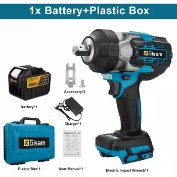 Gil 2800N.M Крутящий момент Бесщеточный электрический ударный гайковерт 1/2 дюйма Отвертка Аккумуляторный ключ Электроинструмент для Makita 18 В Батарейный штифт