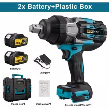 Gil 3100N.M Крутящий момент Бесщеточный электрический ударный гайковерт 3/4 дюйма Аккумуляторный электрический ключ Электроинструменты для Makita 18 В Батарейный штифт