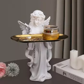 Гипсовый художественный Декор Little Angel, коробка для хранения ключей входной двери, высококлассные изысканные мягкие украшения для рабочего стола