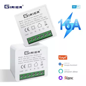 GIRIER Tuya Smart Wifi Switch Module 16A