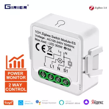 GIRIER Tuya ZigBee умный переключатель 16A