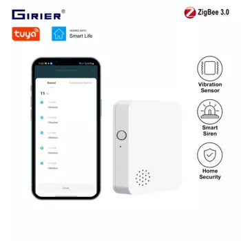 Датчик вибрации GIRIER Tuya ZigBee
