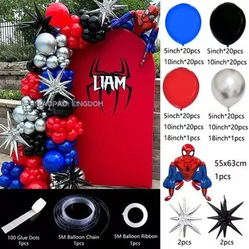 Гирлянда из фольгированных шаров Человек-Паук Hot Toys