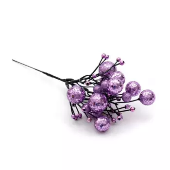 Гирлянда из искусственных фруктов с блестками