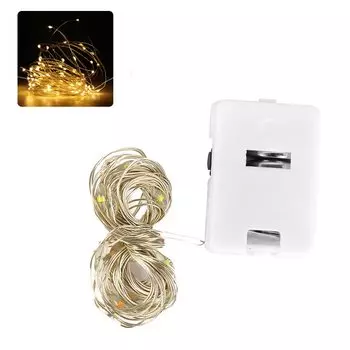 Гирлянда светодиодная мигающая синяя 1 метр