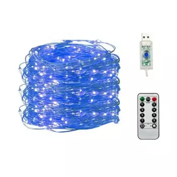 Гирлянда светодиодная Водонепроницаемая на медном проводе, 20 м, с пультом ДУ