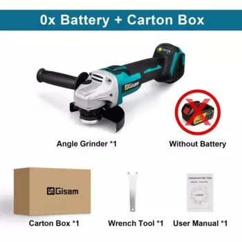 GISAM 125 мм M14 Бесщеточная угловая шлифовальная машина с литий-ионным аккумулятором Беспроводная резка, полировка, шлифовальный электроинструмент для Makita 18 В, аккумуляторный штифт