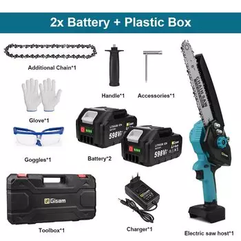 Gisam 8-дюймовая аккумуляторная цепная пила