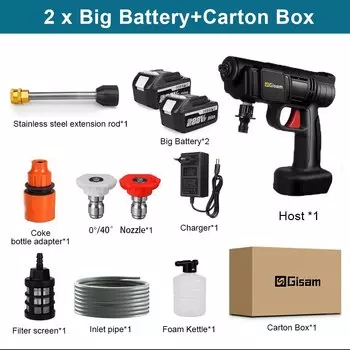 Gisam беспроводная автомойка высокого давления 30000 мАч для Makita 18 В