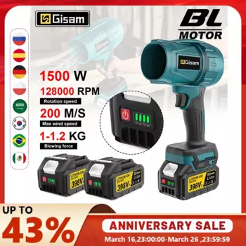 Gisam Бесщеточный Воздуходувка 1500W