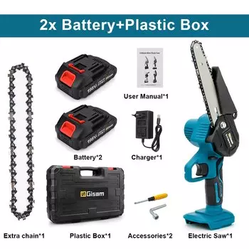 Gisam мини электропила 6 дюймов аккумуляторная