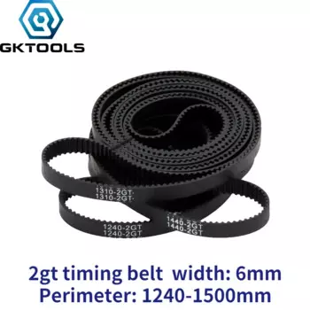 Ремень ГРМ GKTOOLS 2GT 6 мм резиновый черный