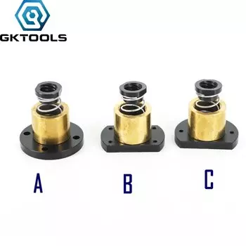 GKTOOLS T10 трапециевидная анти-люфт гайка 2мм 4мм 8мм 10мм 12мм